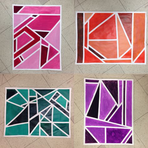 Monochromatic study with tape or masking fluid - base off of a photo of an object that they need to identify four shades 8th Grade Art, Monochromatic Art, Middle School Art Projects, Art Lessons Middle School, 6th Grade Art, 4th Grade Art, 5th Grade Art, 3rd Grade Art, Value In Art