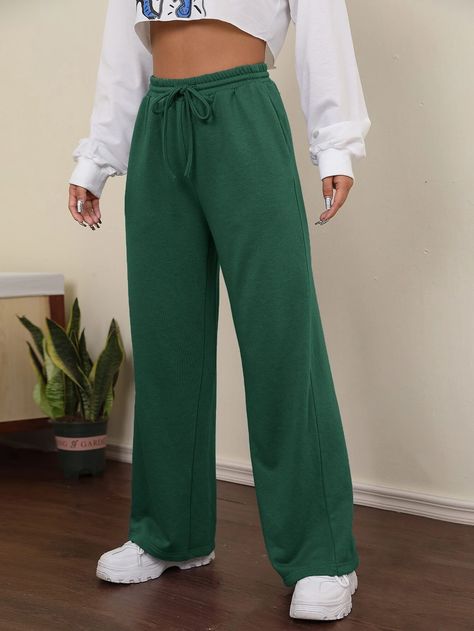 Sweatpant Outfits, Hoody Outfits, Women Sweatpants, Casual Ootd, Women Bottoms, Diy Clothes Design, Joggers Outfit, Wide Leg Sweatpants, Trendy Dress Outfits