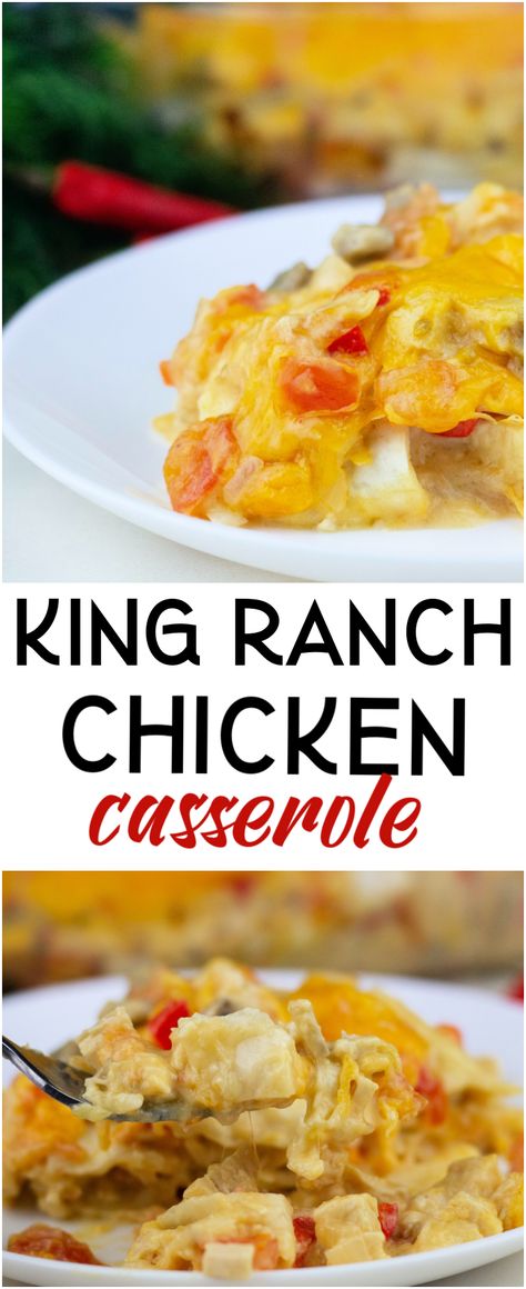 Mushroom Salsa, Chicken Cream Of Mushroom, King Ranch Casserole, Best Chicken Casserole, King Ranch Chicken Casserole, King Ranch Chicken, Delicious Chicken Dinners, Chicke Recipes, Ranch Chicken Casserole