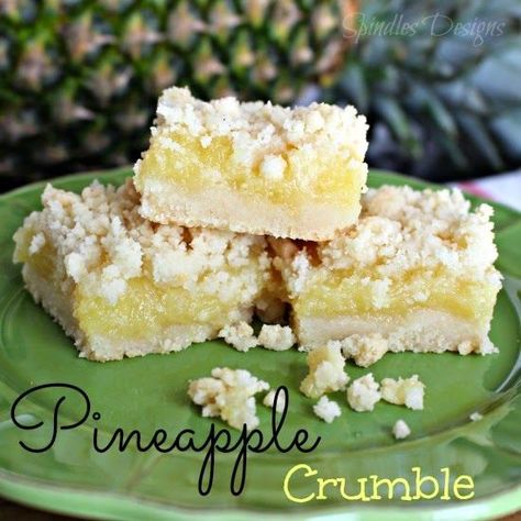 Pineapple Shortbread Bars, Pineapple Crumble Bars, Pineapple Squares Recipe, Pineapple Bars Recipe, Pineapple Crumble, Pineapple Bars, Pineapple Squares, Fruity Dessert, Pineapple Dessert Recipes