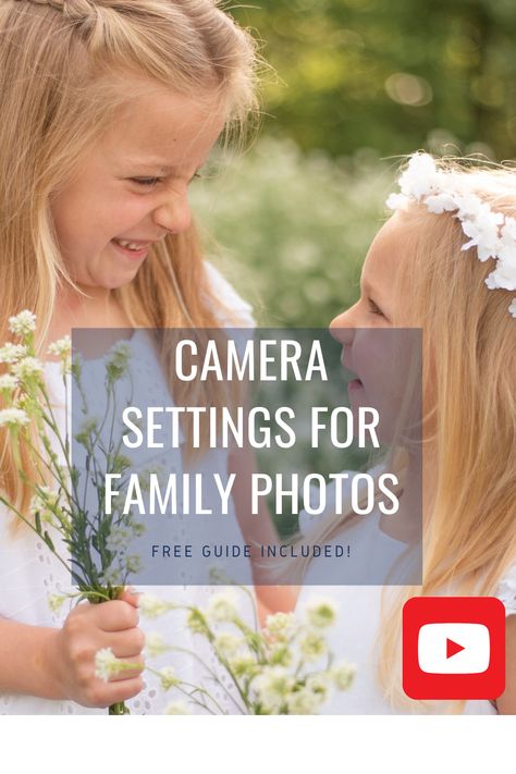 Take a look at this video to learn what the best camera settings to use are when taking family photos. This will help you get the super crisp and clear images you've been wanting! How To Take Crisp Clear Photos, Manual Camera Settings, Toddler Photoshoot, Toddler Photos, Outdoor Family Photos, Beach Family Photos, Family Photo Pose, Camera Settings, Outdoor Portraits