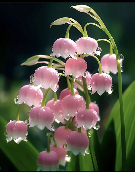 pink flower raindrop dewy Pretty Flowers Pictures, Lily Of The Valley Flowers, Pink Lillies, Valley Flowers, Beautiful Flowers Photos, Nothing But Flowers, Pink Garden, Flower Therapy, Pretty Plants