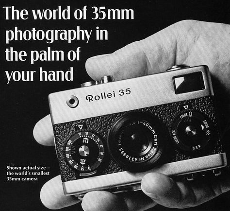 Strange Photography, Rollei 35, My Travel Bag, Film Black And White, Camera Ads, Camera Analog, Fotocamere Vintage, Vintage Mechanics, Wicked Art