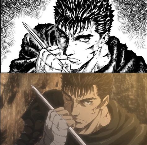 Manger Drawing, Guts Berserk Art, Berserk Quotes, Guts Berserk Manga, Berserk 2016, Berserk Anime 1997, Guts Berserk, Manga Vs Anime, Berserk Anime