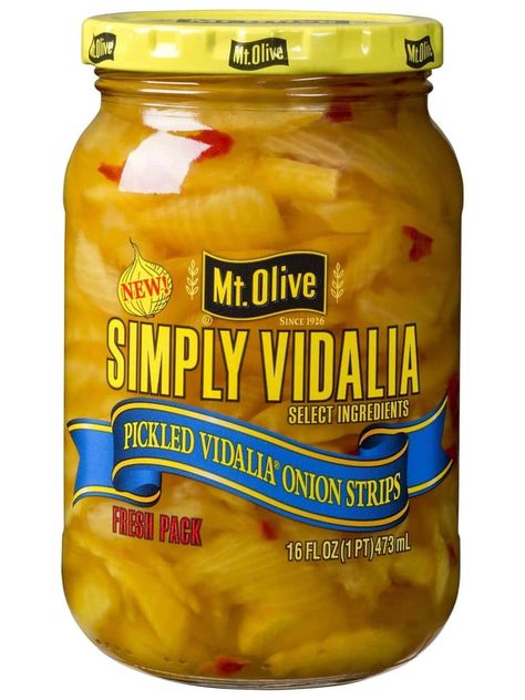 Vidalia Onion Strips Pickled Onion, Vidalia Onion, Vidalia Onions, Pickled Onions, Frozen Vegetables, Cooking On The Grill, Pickling Recipes, Food Reviews, Gourmet Food