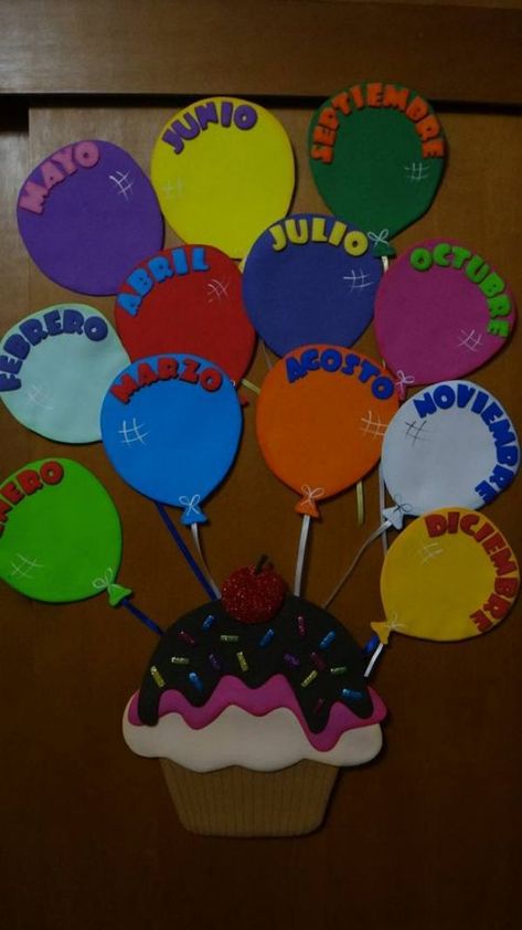 Easy DIY Foam Sheet Craft Ideas - Kids Art & Craft Birthday Chart Classroom, Birthday Board Classroom, Birthday Bulletin, Birthday Bulletin Boards, Birthday Display, Classroom Birthday, Preschool Classroom Decor, Birthday Wall, בר מצווה