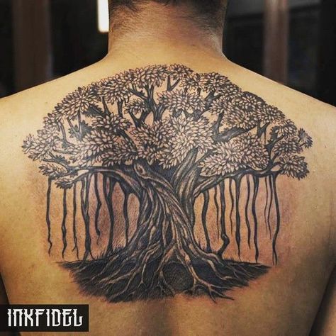 Banyan Tree Tattoo, Tree Of Life Tattoo Ideas, Life Tattoo Ideas, Tree Wall Mural, Good Tattoo, Tree Wall Murals, Tree Tattoo Designs, Viking Designs, Tree Of Life Tattoo