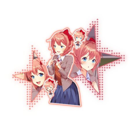 Ddlc Phone Theme, Sayori Widget, Sayori Banner, Ddlc Widget, Rentry Headers, Ddlc Widgets, Sayori Aesthetic, Doki Doki Literature Club Icons, Sayori Wallpaper