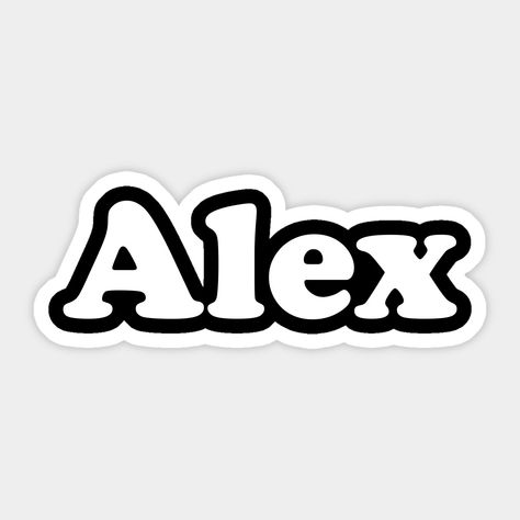 Alex -- Choose from our vast selection of stickers to match with your favorite design to make the perfect customized sticker/decal. Perfect to put on water bottles, laptops, hard hats, and car windows. Everything from favorite TV show stickers to funny stickers. For men, women, boys, and girls. Alex Name, Eye Makeup Art, Name Stickers, Diy Cake, Man United, Printable Stickers, Cal Logo, Makeup Art, Hard Hats