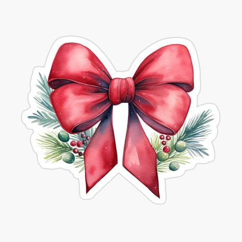 Get my art printed on awesome products. Support me at Redbubble #RBandME: https://www.redbubble.com/i/sticker/Red-Ribbon-Bows-Christmas-Bow-by-My-Magic-World/155642326.EJUG5?asc=u Xmas Stickers, Christmas Photo Album, Xmas Sticker, Note Writing Paper, Christmas Cutouts, Christmas Inspo, Diy Stickers, Red Bow, Christmas Bows