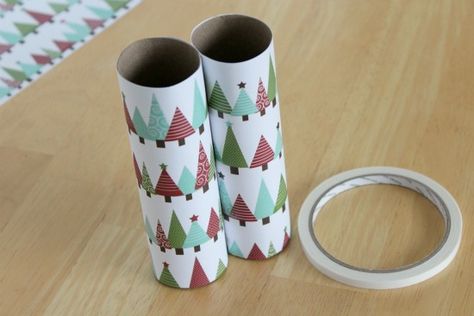 Taping up paper tube binoculars for Santa Scoping Santa Spotters, Paper Towel Tubes, Holiday Paper, Colored Paper, Our House, Hole Punch, Projects For Kids, Recycled Paper, Binoculars