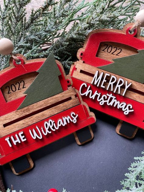 Laser Cut Christmas Ideas Lasered Christmas Gifts, Christmas Laser Engraving Ideas, Laser Cut Ornaments Christmas, Laser Engraving Christmas Ideas, Christmas Laser Projects, Laser Christmas Ideas, Laser Christmas Ornaments, Glowforge Christmas Projects, Christmas Laser Cut Ideas