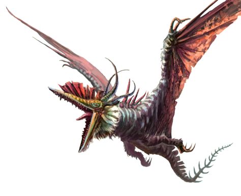 Yrthak - Flying Monster - Pathfinder PFRPG DND D&D 3.5 5E 5th ed d20 fantasy Flying Monster Fantasy Art, Winged Monster, Flying Monster, Fantasy Creatures Mythology, Flying Monsters, Hunting Game, Beast Creature, Dragon Rpg, Creature Artwork