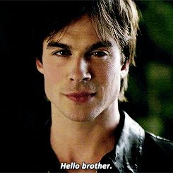 Ian Somerhalder as Damon Salvatore 1x1 ❤❤❤ Damon Salvatore Hello Brother, Damon Hello Brother, Vampire Diaries Enzo, Stefan Damon, Tvd Damon, Damon And Stefan Salvatore, The Salvatore Brothers, Damon Salvatore Vampire Diaries, Character Icons