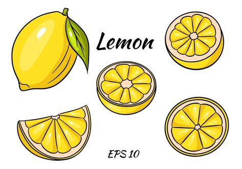 Drawing For Design, Bright Yellow, Vector Art, Vector Free, Lemon, Clip Art, For Free, Yellow, Drawings