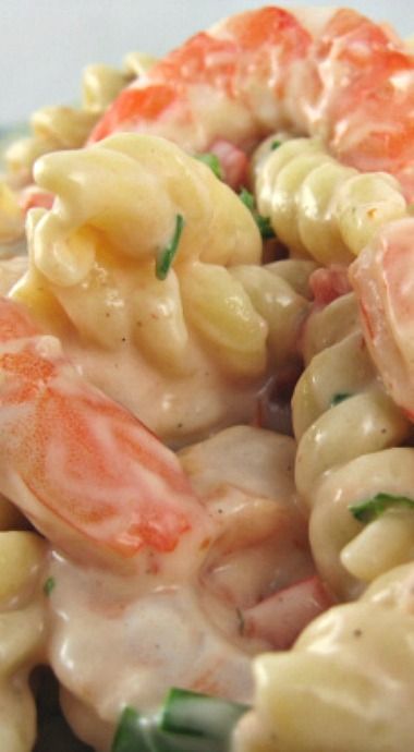 Shrimp Louis Pasta Salad Shrimp Louis, Pasta Salad With Shrimp, Salad With Shrimp, Shrimp Pasta Salad, Sea Food Salad Recipes, Resep Pasta, Resep Salad, Salad Pasta, Seafood Salad