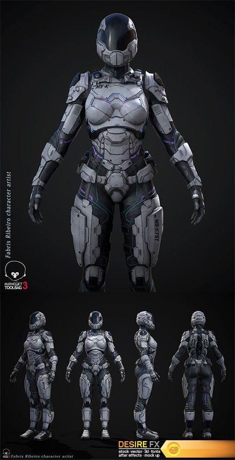 Sci Fi Soldier, Sci Fi Armor, Futuristic Armor, Futuristic Armour, Combat Armor, Sci-fi Armor, Female Armor, Arte Robot, Cyberpunk Character