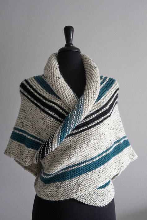 Diana Gabaldon Books, Knitted Cowl Scarves, Knit Accessories, Striped Shawl, Blue Shawl, Cowl Scarf, Gorgeous Clothes, Knit Cowl, Blank Space