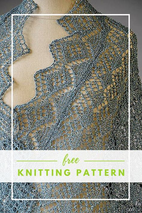 Whimsical Wrap Free Knitting Pattern | NobleKnits Knitting Blog | Bloglovin’ Knitted Lace Poncho Patterns Free, Knitting With Beads Patterns Free, Easy Lace Knitting Patterns, Lace Shawl Pattern, Lace Shawls, Advanced Knitting, Shawl Knitting, Universal Yarn, Lace Knitting Patterns