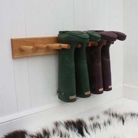 Oak Welly Rack - Etsy Wellie Storage, Welly Rack, Boot Jack, Boot Rack, Shed Organization, Boot Storage, Small Entryways, Kids Stool, Wellington Boot