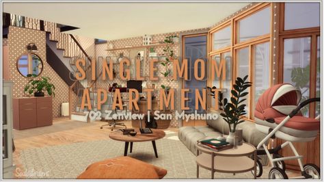 SINGLE MOM APARTMENT | S-Sister su Patreon Sims Single Mom House, Sims 4 San Myshuno Apartment Cc, Single Mom Sims 4 House, Single Mom Home Sims 4, Sims 4 Apartment Patreon, Sims 4 Cc Small House, Sims 4 Single Mom Apartment, Sims 4 Single Mom House, Single Mom House