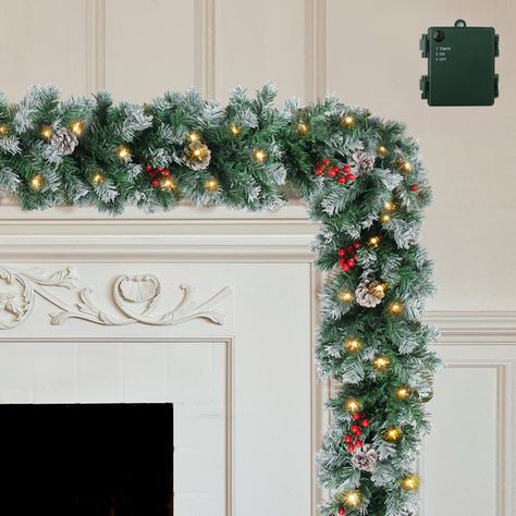 Christmas garland on stairs