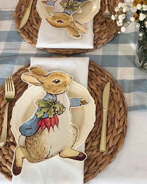 Meri Meri Peter Rabbit, Peter Rabbit Easter Decor, Peter Rabbit Tablescape, Baby Shower Peter Rabbit Theme, Velveteen Rabbit Baby Shower Ideas, Peter Rabbit Tea Party, Peter Rabbit Baby Shower Ideas Decor, Peter Rabbit Decor, Peter Rabbit Themed Baby Shower Ideas