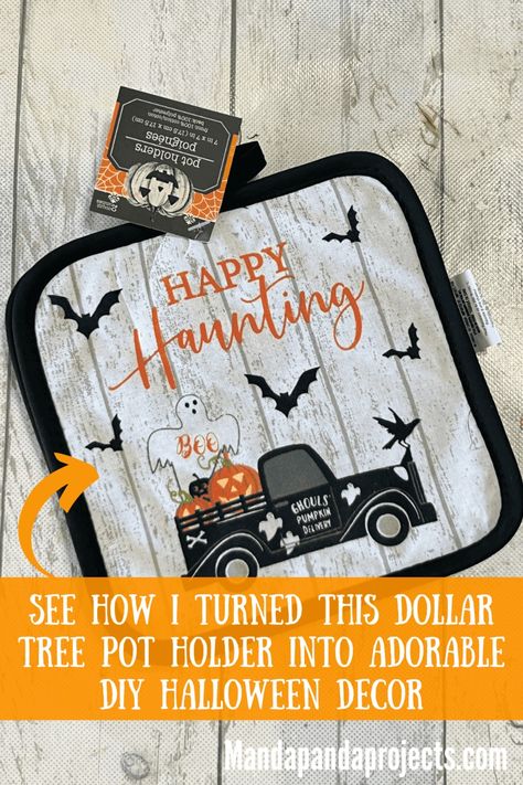 I bet you never thought of a Dollar Tree Halloween Pot Holder as a craft supply…until now! This DIY Doorknob Hanger is an easy and affordable way to add Halloween vibes to your decor this year! Diy Doorknob, Halloween Feather Wreath, Diy Pumpkins Crafts, Free Printable Crafts, Halloween Craft Projects, Wood Bat, Dollar Tree Halloween, Feather Wreath, Doorknob Hangers