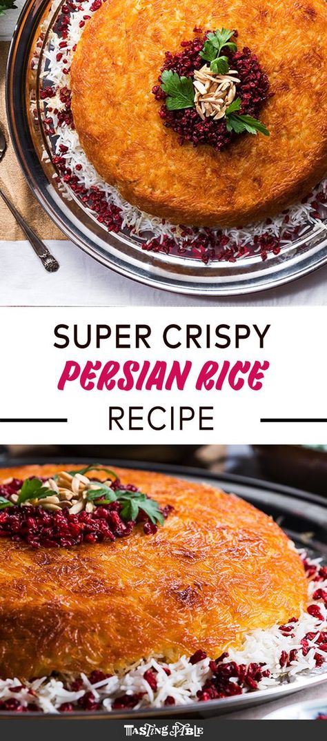 Yogurt Marinated Chicken, Persian Rice, Iranian Recipes, Iranian Cuisine, Favorite Casseroles, Persian Cuisine, Iranian Food, Rice Dish, Eastern Cuisine