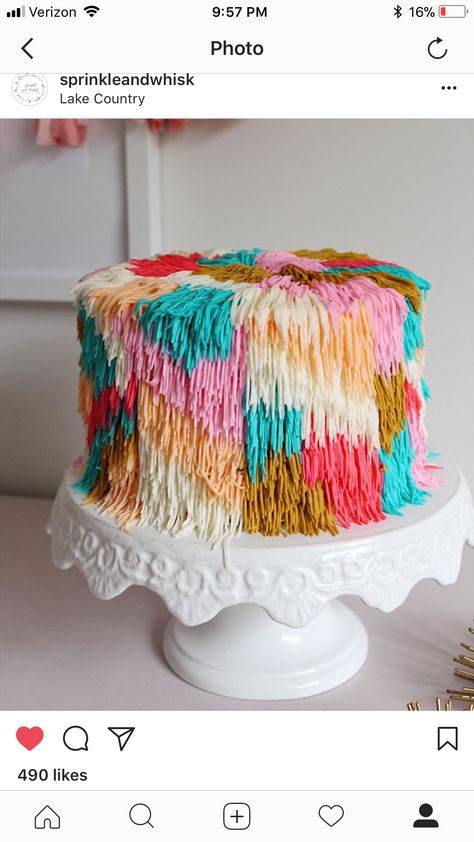 Shag Rug Cake, 1970s Shag, Rug Cake, Fig Cake, Crazy Cakes, Unique Cakes, Love Cake, Fancy Cakes, Food Cakes