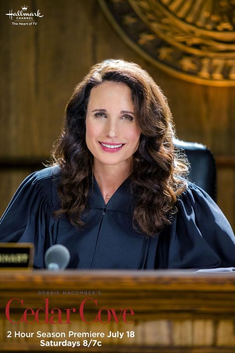 Cedar Cove Series, Andie Mcdowell, Court Room, Cedar Cove, Andie Macdowell, Debbie Macomber, Hallmark Movie, Hallmark Movies, Hallmark Channel