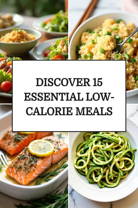 "Discover 15 essential low-calorie meals with images of healthy dishes like salads, rice bowls, and zucchini noodles." Low Calorie Single Serve Meals, Low Calorie One Pot Meals, Chicken Chickpea, Lemon Herb Chicken, Healthy Zucchini, Calorie Meals, How To Make Pesto, Herb Chicken, Eat Healthier