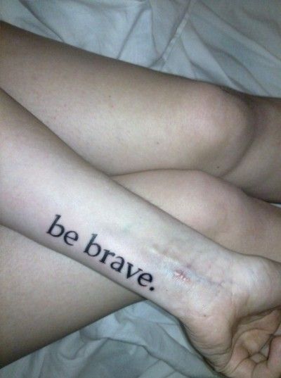 love the placement. Cf Tattoo, Be Brave Tattoo, Tattoos Meaningful, Brave Girl, Girl Tattoo, Foot Tattoo, Pattern Tattoo, Word Tattoos, Be Brave