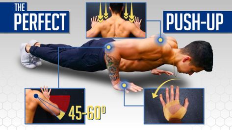 The Perfect Push Up Form To Build Muscle (AVOID THESE MISTAKES!) Pushup Form, Push Up Form, Pushup Variations, Perfect Pushup, Fast Muscle Growth, Push Up Handles, Cardio Kickboxing, Push Up Workout, Conditioning Workouts