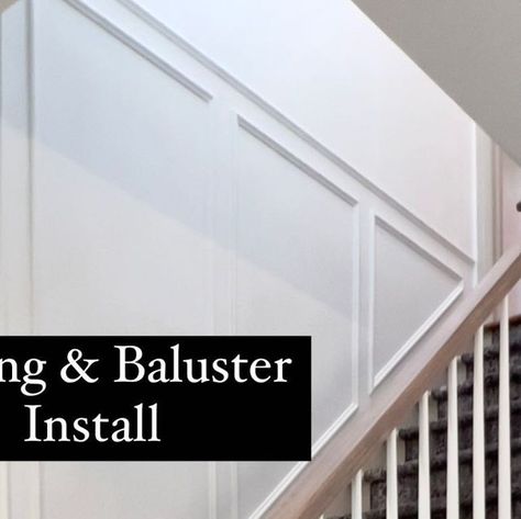 Julia | DIY • Woodworking • Short Term Rental Host on Instagram: "This was the last part of my Stair makeover & build. I used a drill guide to drill angled holes on the knee wall and on the backside of the railing. After the railing was up I installed the balusters. #stairdesign #dıy #baluster #stairmakeover #diystaircasemakeover #railings" Diy Staircase Makeover, Stair Balusters, Stair Makeover, Knee Wall, Drill Guide, Short Term Rental, Stairs Design, Diy Woodworking, Railing