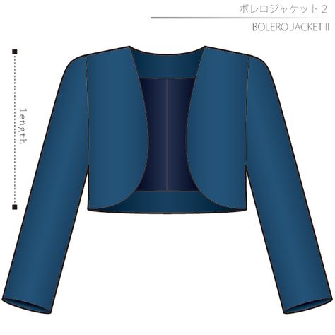 Long Sleeve Bolero Pattern, Diy Bolero, Bolero Jacket Pattern, Drcos Patterns, Bolero Sewing Pattern, Short Jacket Pattern, Denim Bolero Jacket, Fashion Scarf Tying, Crop Jacket Pattern