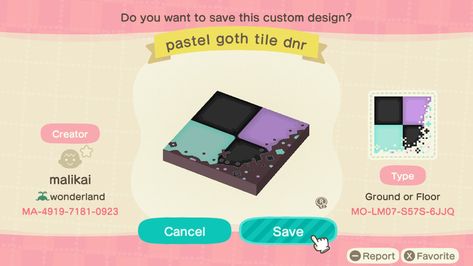 Acnh Pastel Goth Codes, Acnh Pastel Goth Designs, Animal Crossing Pastel Goth, Acnh Pastel Goth, Acnh Colorful, Acnh The Path, Acnh Creepy, Neon Goth, Acnh Kidcore