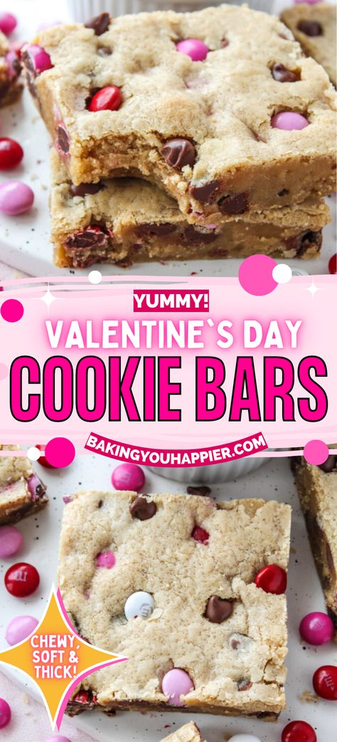 Valentine's Goodies, Valentine Baking, M M Cookie Bars, Gluten Free Vanilla Cake, Valentine's Day Chocolate, Awesome Desserts, Valentines Baking, Valentine Recipes, Crazy Cookies