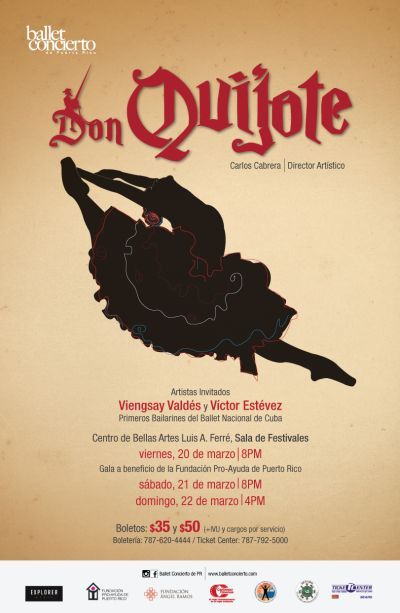 Ballet Concierto: Don Quijote #sondeaquipr #balletconciertodonquijote #balletpr #cba #santurce #sanjuan Ballet Posters, Don Quixote, Puerto Rico, Ballet, Movie Posters, Film Posters