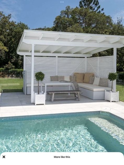 Pool Cabana Ideas, Backyard Cabana, Garden Pool Design, Pool Gazebo, Pool Pergola, Simple Pool, Pool Cabanas, Pool Shade, Design Grill