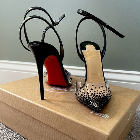 Christian Louboutin Black Spikaqueen 100 Heels Size: 36 Color: Black Condition: Brand New Never Worn Dust Bag Included Price Negotiable Christian Louboutin Aesthetic, Louboutin Aesthetic, Natural Hair Removal, Fashion Shoes Heels, Louboutin Heels, Cute Shoes Heels, Fun Heels, Heels Classy, Rhinestone Heels