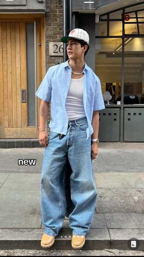 Spring Fits Men Streetwear, Baggy Jeans Outfit Men Summer, Fit Inspo Baggy Clothes Summer, Baggy Jeans Outfit Summer, Baggie Jeans Outfit, Melbourne Street Style, Baggy Jeans Outfits, Summer Fits Men, Baggy Jeans Outfit