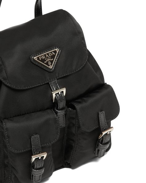 Prada Backpack, Prada Collection, Prada Nylon, Backpack Women, Triangle Logo, Leather Hobo, Mini Backpack, Black Nylons, Prada Bag