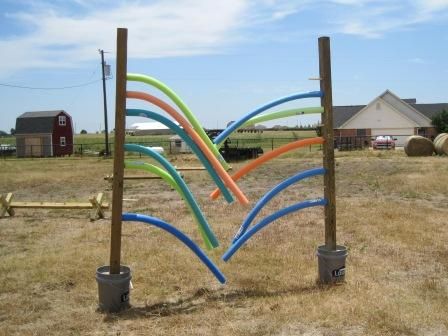 homemade obstacle course ideas for equestrians  Love it! I think Cowboy should try this! Horse Obstacle Course, Equestrian Diy, Pool Noodle Horse, Noodle Horse, Obstacle Course Ideas, Horse Obstacles, Trail Horse, Horse Arena, Horse Jumps