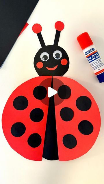 Mel  |  Early Childhood Educator on Instagram: "Ladybug craft 🐞🐞  Follow @artsandcrafts4kids for more ideas! 🌟 . . . #sensoryactivities #artsandcrafts #diyartsandcrafts #activitiesforkids #kidsactivities #earlychildhoodeducation #playlearningideas #ladybug" Ladybug Addition Craft, Ladybug Kids Craft, Lady Bug Toddler Project, Ladybug Arts And Crafts, Grouchy Ladybug Craft, Ladybug Crafts Preschool, Ladybug Crafts For Kids, Ladybugs Kindergarten, Ladybug Craft