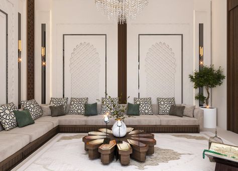 Majlis Design Arabic Modern, Islamic Majlis, Majlis Design, 3dmax Vray, Islamic Center, Advertising Product, Wood Gift Box, Living Room Design Inspiration, Dream House Decor