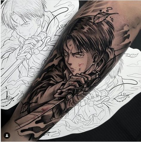 Attack On Titan Tattoo, Tattoo Inspiration Men, Warrior Tattoos, Leg Sleeve Tattoo, Floral Tattoo Design, About Tattoo, Leg Sleeves, Tattoo Sleeve Designs, Anime Tattoos