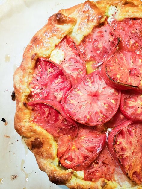 Ina Garten’s Tomato and Goat Cheese Crostata | Home with a Twist Tomato And Goat Cheese Crostata, Tomato Crostata, Tomato And Goat Cheese, Ina Garden, Best Ina Garten Recipes, Gameday Party, Crostata Recipe, Goat Cheese Tart, Paper Grocery Bags