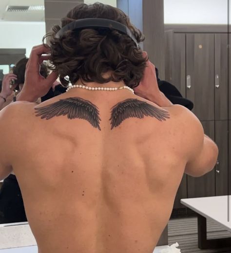 Back Side Tattoo, Back Tattoos For Men, Back Tattoos For Guys Upper, Wing Tattoos On Back, Wing Tattoo Men, Unique Tattoos For Men, Black And White Snake, Hair Cut Guide, Pawsitive Vibes