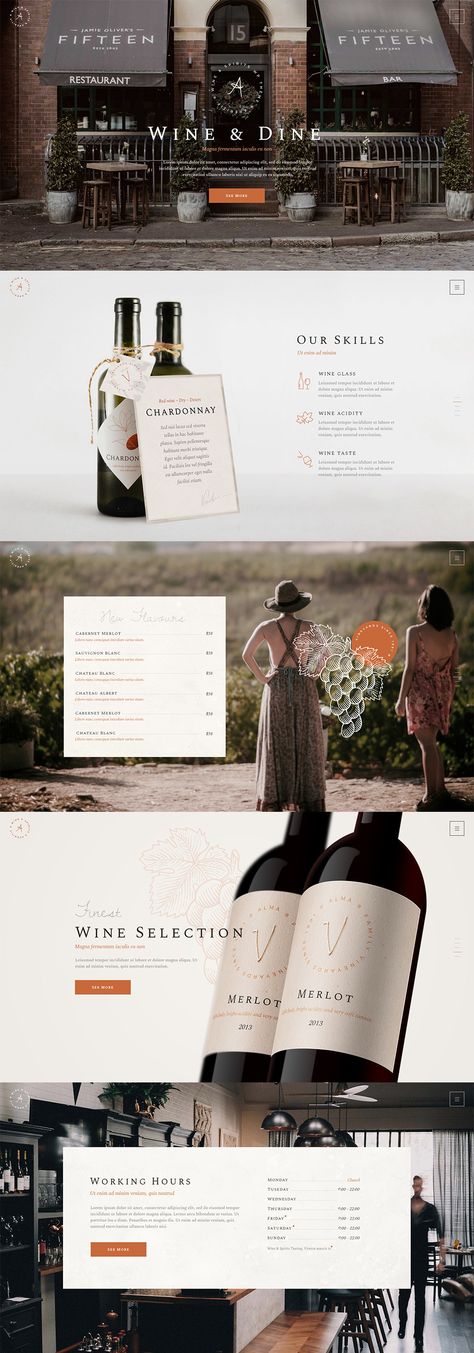 Wine Websites, Wine Branding Design, Wine Brochures, Wine Presentation, Wine Advertising, Bourbon Brands, Ui Design Mobile, Design Sites, Wine Logo